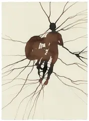 Antony Gormley, Together III, 2023, walnut ink on paper