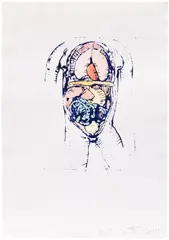 Kiki Smith, Open, 2019, monoprint, ink, watercolour and pencil on paper