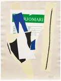 Robert Motherwell, America – La France Variations IX, 1984, lithograph and paper collage on paper