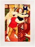 Beryl Cook, The Staircase, 1998, silkscreen on paper