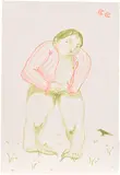 Georg Wilson, The Button Thief, 2022, coloured pencil on paper