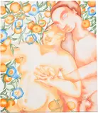 Elsa Rouy, Sit Upon These Fruit Trees with Me, 2019, acrylic on canvas
