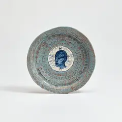 Grayson Perry, A Tiny Contemplative Cemetery, 1984, ceramic plate