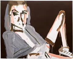 Katherine Bernhardt, Adidas Sneaker, 2006, acrylic on canvas