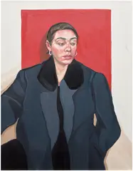 Ania Hobson, Girl in a Big Coat, oil on canvas