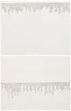 Carl Andre, Two Works: (i) SBSBSBSBSBSBSBSBMSBMSBMSBCMSBCMSBCMSBCMSBCMSBCMSBCMSBCM (ii) AAAAAAAAAAAAAAAAAAAAAAAAAAAAAAAAAAAAAAAAAAAAAAAAAAAAAAA, 1975, each Xerox ink on paper