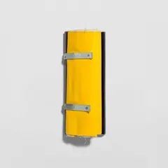 Minimum (Yellow-Dark Blue) by Angela de la Cruz, 2004, oil and acrylic on canvas, wood and metal, sold Mar 2026