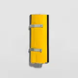Angela de la Cruz, Minimum (Yellow-Dark Blue), 2004, oil and acrylic on canvas, wood and metal