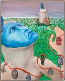 Tom Poelmans, Het verleden is een ander land, 2021, oil on panel, in artist's frame