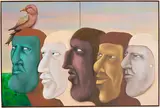 Tom Poelmans, The sixth sense, 2021, oil on panel, in artist's frame