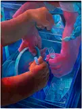 Erin Milez, Fork Up, 2022, oil and acrylic on canvas