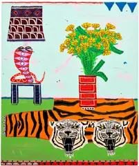 Jordy Kerwick, The Tyranny of Distance and Time, 2021, oil, acrylic and spray paint on canvas