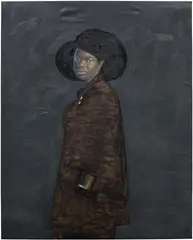 Defender of Truth by Oluwole Omofemi, 2023, oil and acrylic on canvas, sold Mar 2026