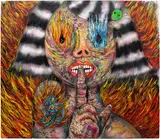 Si On, Don't Play With Fire, 2021, oil and spray paint on canvas