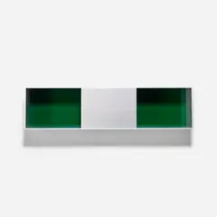 Donald Judd, Untitled, 1991, anodized aluminium and green Plexiglas
