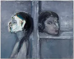 Marlene Dumas, Blue Cross, 1993-1995, oil on canvas