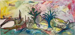 Lancelot Ribeiro, Landscape, 1965, oil on canvas
