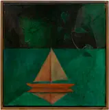 Ernst Yohji Jaeger, Untitled 5, 2019, oil on canvas, in artist's frame