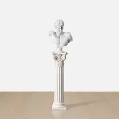 Banksy, Bullet Hole Bust, 2006, fiberglass resin and acrylic paint, on artist's plaster plinth