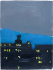 Manhattan at Night by Alex Katz, 2006, oil on board, sold Jun 2026