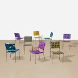 Franz West, Eight Works: (i-viii) Doku-Stuhl (Doku-Chair), 1997, steel, plywood, foam and fabric