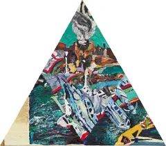 Malcolm Morley, A Variety of Catastrophes, 1976, oil and canvas collage on canvas