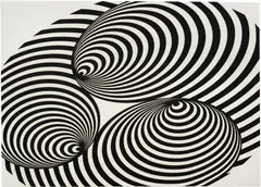 Franco Grignani, Proiezione Accumulata (Accumulated Projection), 1965, oil on canvas