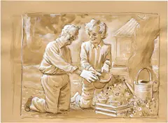 John Currin, Untitled, 2001, gouache and ink on paper