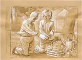 John Currin, Untitled, 2001, gouache and ink on paper