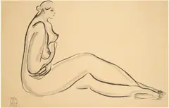 Sanyu, Untitled, ink on paper