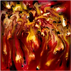 Keith Tyson, Nature Painting, 2009, oil and resin on aluminium