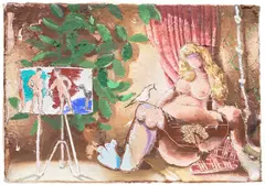 Matthias Weischer, Dame, 2010, oil on canvas