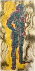 Didier William, Monkonpe, 2020, oil, acrylic and Indian ink on panel