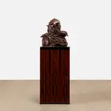 Jonathan Meese, Zeus, 2007, bronze and marble, on artist's wooden plinth