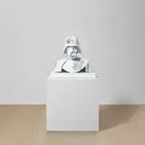 Daniel Arsham, Darth Vader: Blue Calcite Crystallized Bust, 2023, plaster, blue calcite, quartz and selenite hydrostone