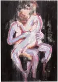 Jonathan Wateridge, Two Figures, 2022, oil on paper