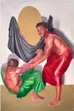Tyler Ballon, Strengthen the Brethren, 2020, oil on canvas