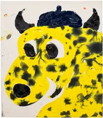 Szabolcs Bozó, Yellow, 2020, acrylic, oil and oilstick on canvas