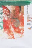 Oscar Murillo, Untitled, 2016, oil and inkjet on paper, double-sided