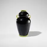 Zecchin Martinuzzi, Vase, 1932, coloured glass with silver leaf inclusions and coloured glass