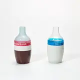 Hella Jongerius, Two works: (i-ii) Groove Bottle, 2000, (i) porcelain, glazed ceramic, coloured glass, glass and tape (ii) porcelain, glass and tape