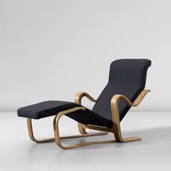 Marcel Breuer, Chaise Longue, 1936, fabric and wood