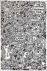 Sam Cox, Untitled, 2016, acrylic paint pen on board
