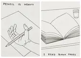 David Shrigley, Two works: (i-ii) Untitled, 2018, (i) ink on paper (ii) ink on paper