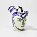 Pablo Picasso, Pichet à glace (Ice-Pitcher) (A.R. 143), 1952, White earthenware turned pitcher painted in colours, engraved and with partial brushed glaze