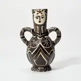 Pablo Picasso, Vase deux anses hautes (Vase With Two High Handles) (A.R. 213), 1953, White earthenware turned vase painted in colours, engraved and with partial brushed glaze