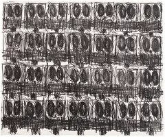 Rashid Johnson, Untitled (Anxious Crowd), 2018, Etching, on Somerset Velvet paper, the full sheet