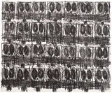 Rashid Johnson, Untitled (Anxious Crowd), 2018, Etching, on Somerset Velvet paper, the full sheet