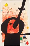 Joan Miró, Le penseur puissant (The Mighty Thinker) (D. 514), 1969, Etching, aquatint and drypoint in colours with carborundum, on Arches paper, the full sheet