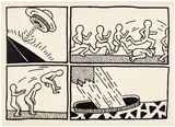 Keith Haring, The Blueprint Drawings: print 3 (L. p. 176), 1990, Screenprint, on Arches Cover paper, with full margins